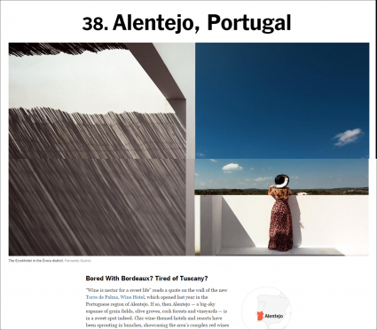 New York Times Magazine suggests Alentejo as one of 2015 destinations -  1
